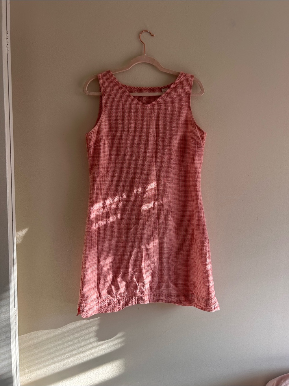 Pink Gingham 100% Cotton Vintage Summer Dress